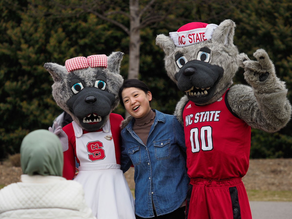 Staff, faculty and students all participated in NC State's annual Day of Giving; which centered around student events on both main and Centennial campus. Photo by Marc Hall